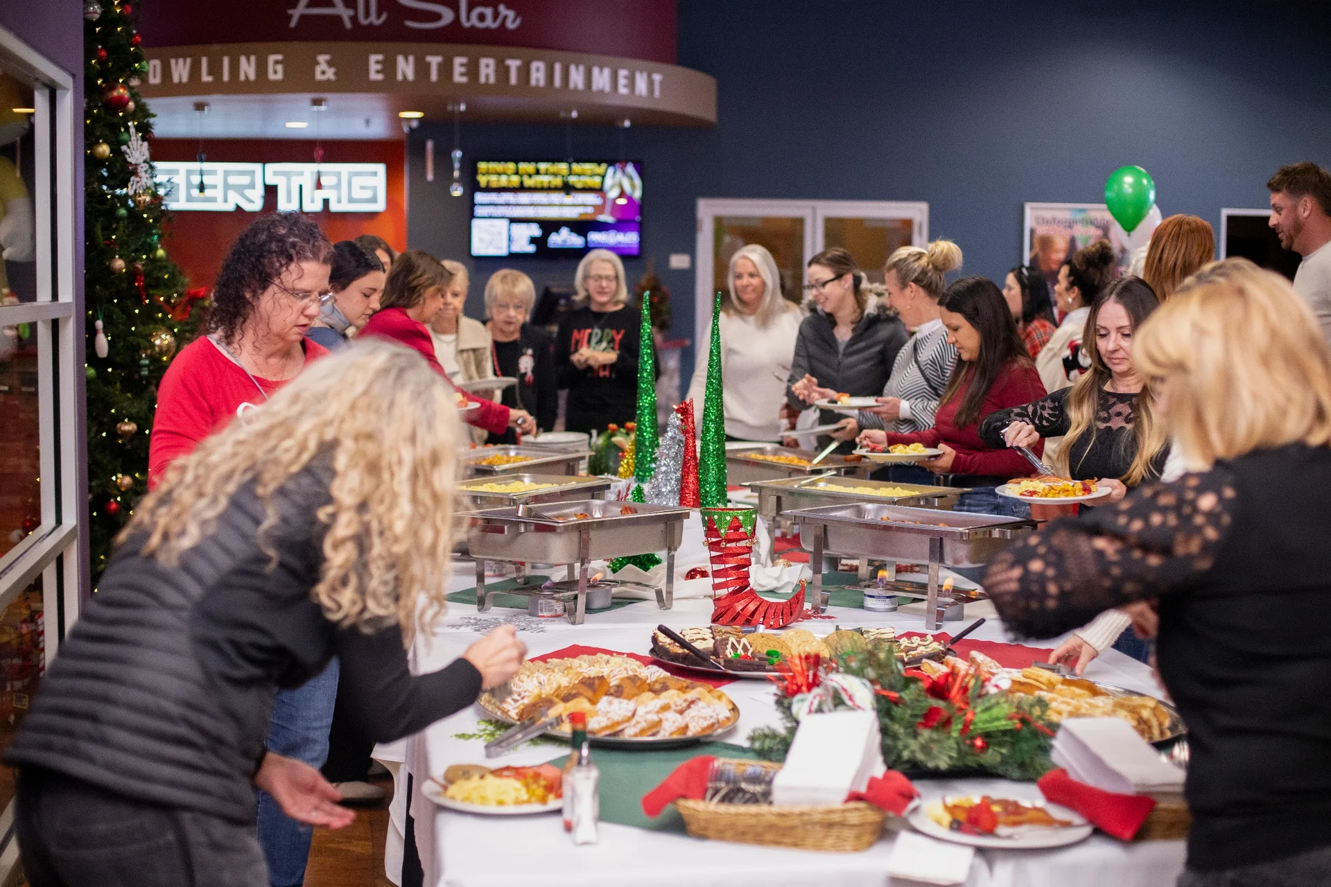 Guests sharing the buffet at the 2025 Mamma Bears brunch